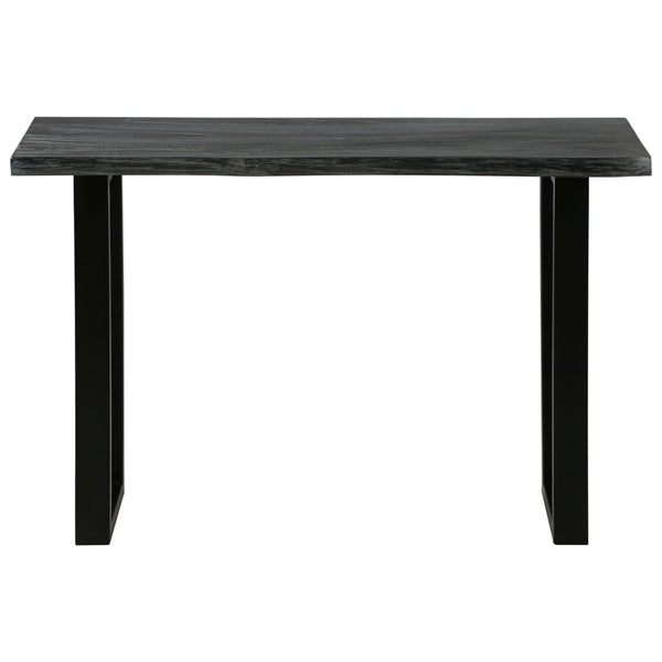 Konsolentisch Mindi-Holz Massiv 110 x 35 x 75 cm Grau