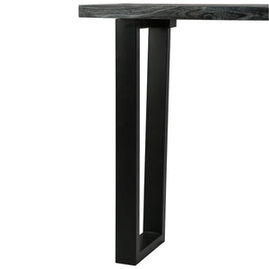 Konsolentisch Mindi-Holz Massiv 110 x 35 x 75 cm Grau