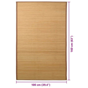 Teppich Bambus 100 x 160 cm Braun