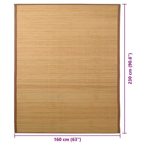 Teppich Bambus 160x230 cm Braun