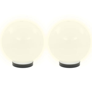 LED Gartenleuchten Kugel 2er-Set 20cm