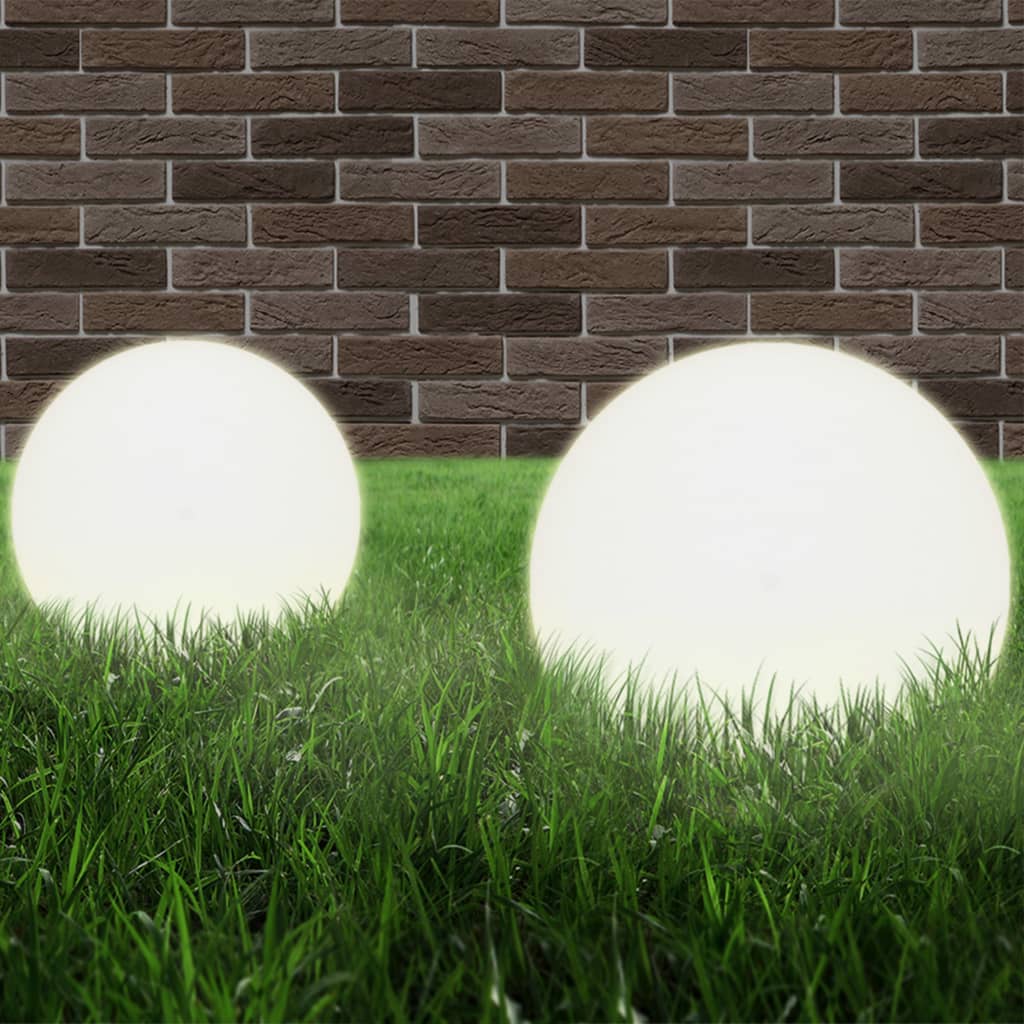 LED Gartenleuchten Kugel 30 cm, 2er Set