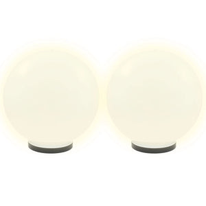 LED Gartenleuchten Kugel 40cm 2er Set