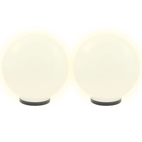 LED Gartenleuchten Kugel 40cm 2er Set