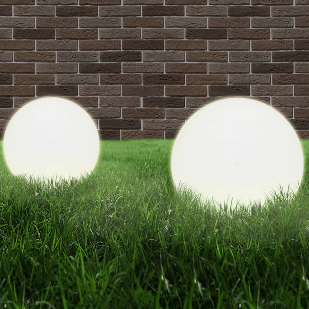 LED Gartenleuchten Kugel 40cm 2er Set