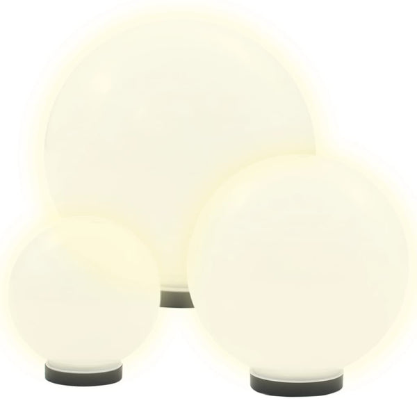 LED Gartenleuchten Set Kugelförmig 3-tlg.