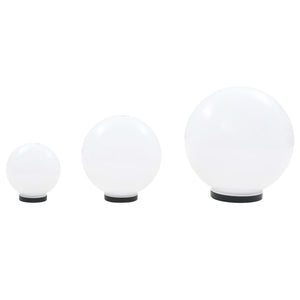 LED Gartenleuchten Set Kugelförmig 3-tlg.