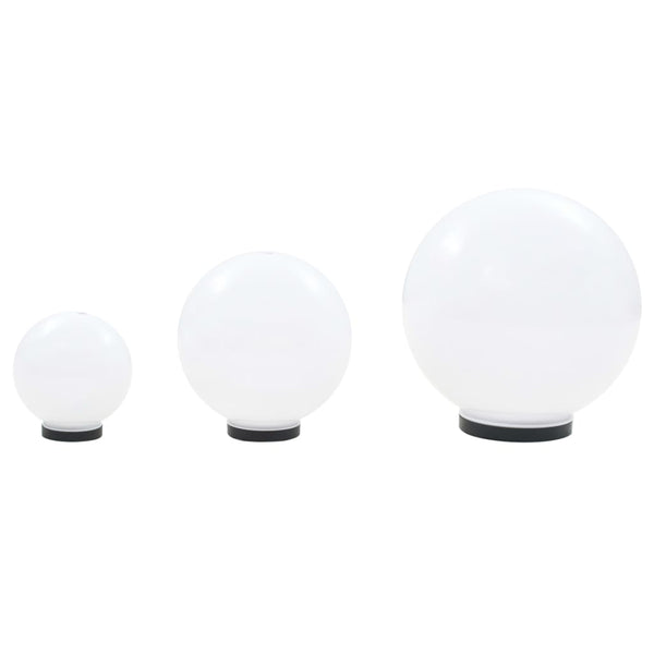 LED Gartenleuchten Set Kugelförmig 3-tlg.