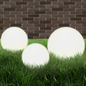 LED Gartenleuchten Set Kugelförmig 3-tlg.