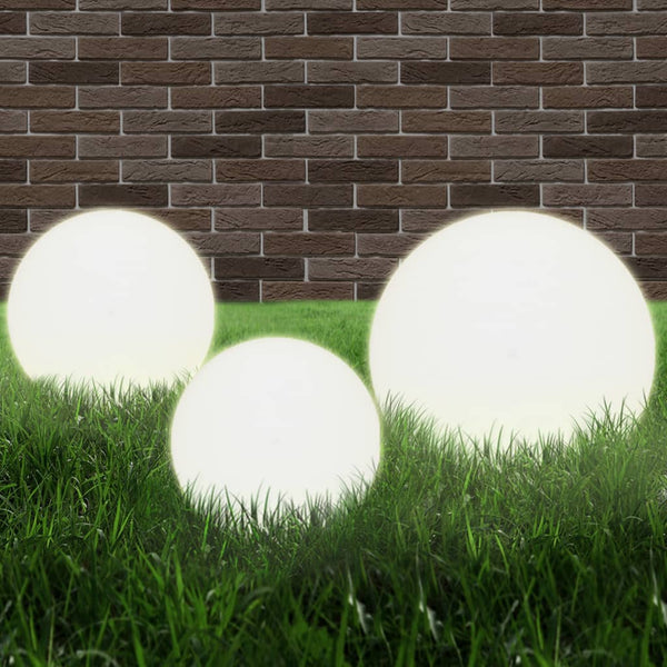 LED Gartenleuchten Set Kugelförmig 3-tlg.