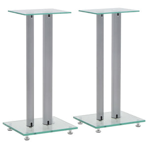 Lautsprecherständer Säulen Design Silber 2er Set