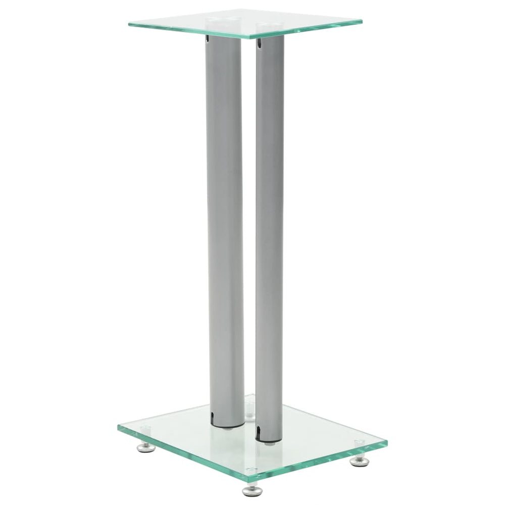 Lautsprecherständer Säulen Design Silber 2er Set