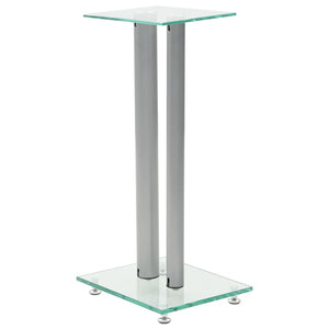 Lautsprecherständer Säulen Design Silber 2er Set