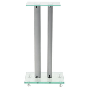 Lautsprecherständer Säulen Design Silber 2er Set