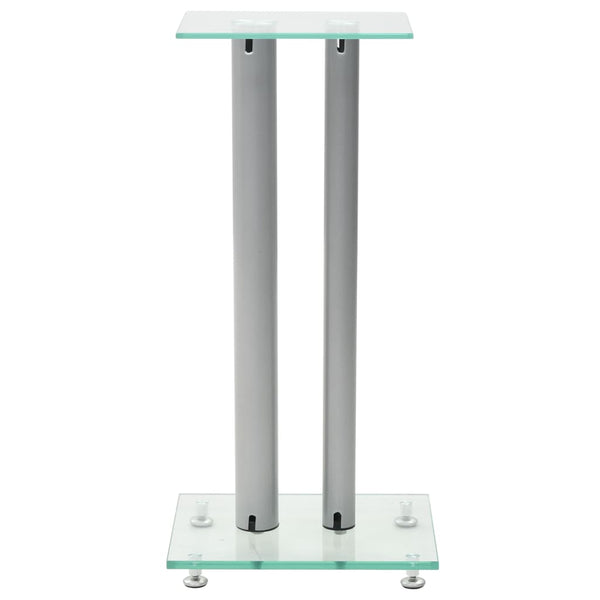 Lautsprecherständer Säulen Design Silber 2er Set