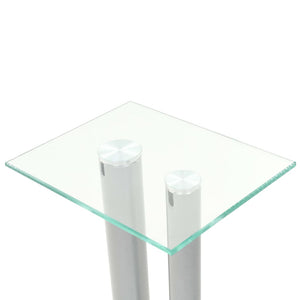 Lautsprecherständer Säulen Design Silber 2er Set
