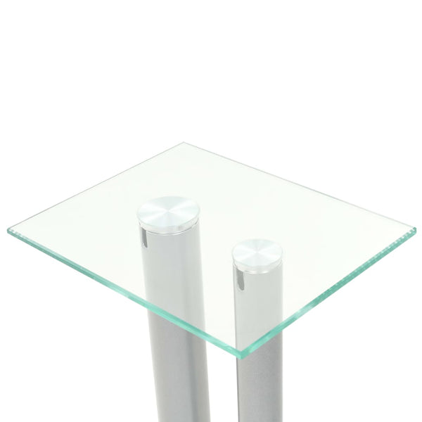 Lautsprecherständer Säulen Design Silber 2er Set