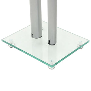 Lautsprecherständer Säulen Design Silber 2er Set