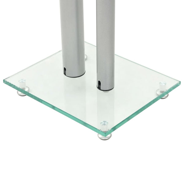 Lautsprecherständer Säulen Design Silber 2er Set