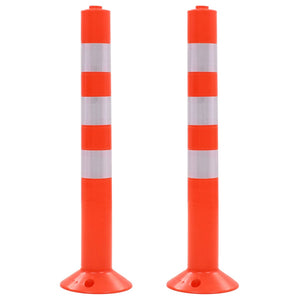 Verkehrspoller 2 Stk. Kunststoff 75 cm