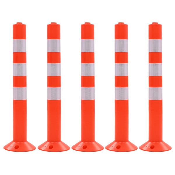 Verkehrspoller 5 Stk. Kunststoff 75 cm