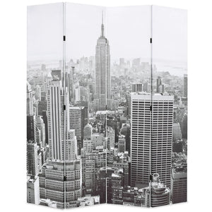 vidaXL Paravent pliable 160 x 170 cm New York de jour noir et blanc