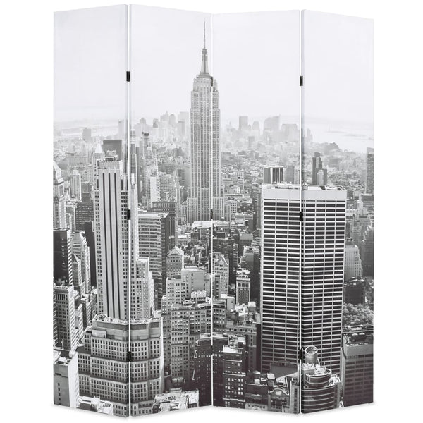 vidaXL Paravent pliable 160 x 170 cm New York de jour noir et blanc