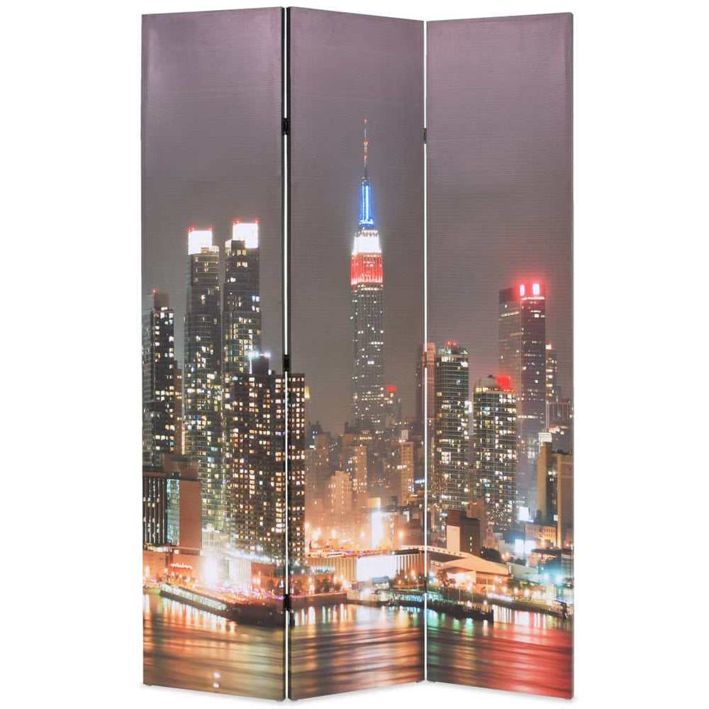 Raumteiler klappbar 120 x 170 cm New York bei Nacht