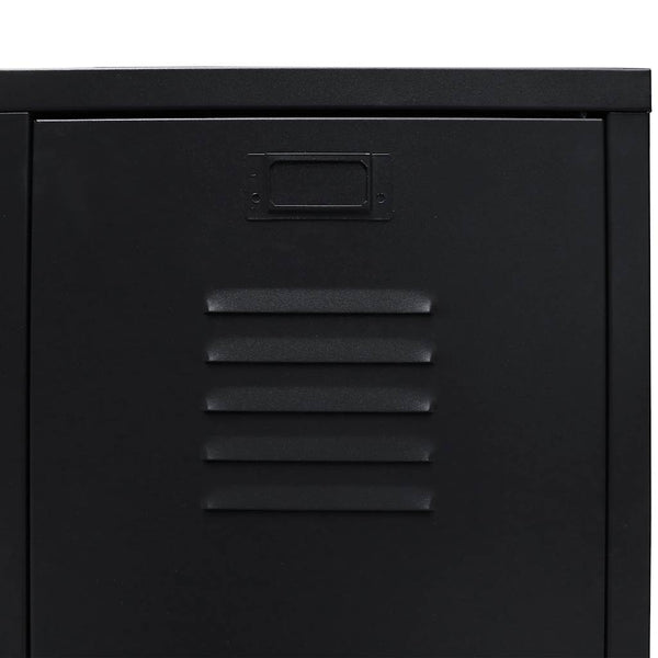 Kleiderschrank Metall Industrie-Stil 67 x 35 x 107 cm Schwarz