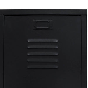 Kleiderschrank Metall Industrie-Stil 67 x 35 x 107 cm Schwarz