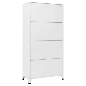 Schließfachschrank mit 18 Fächern Metall 90x40x180 cm