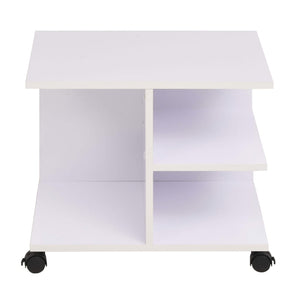 Beistelltisch mit Rollen 50×35×42 cm Weiß