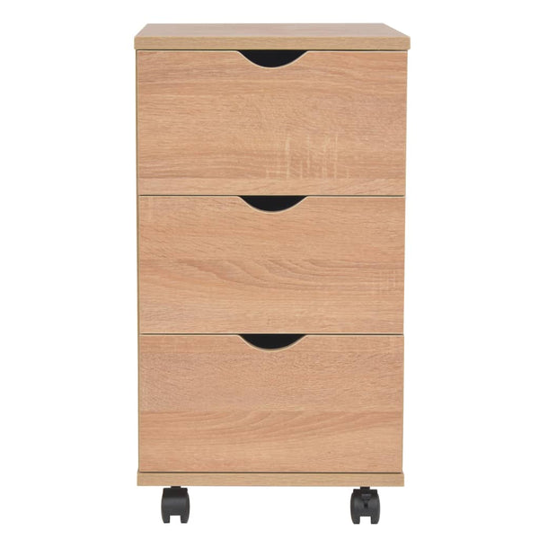 vidaXL Caisson à tiroirs 33x45x60 cm chêne marron