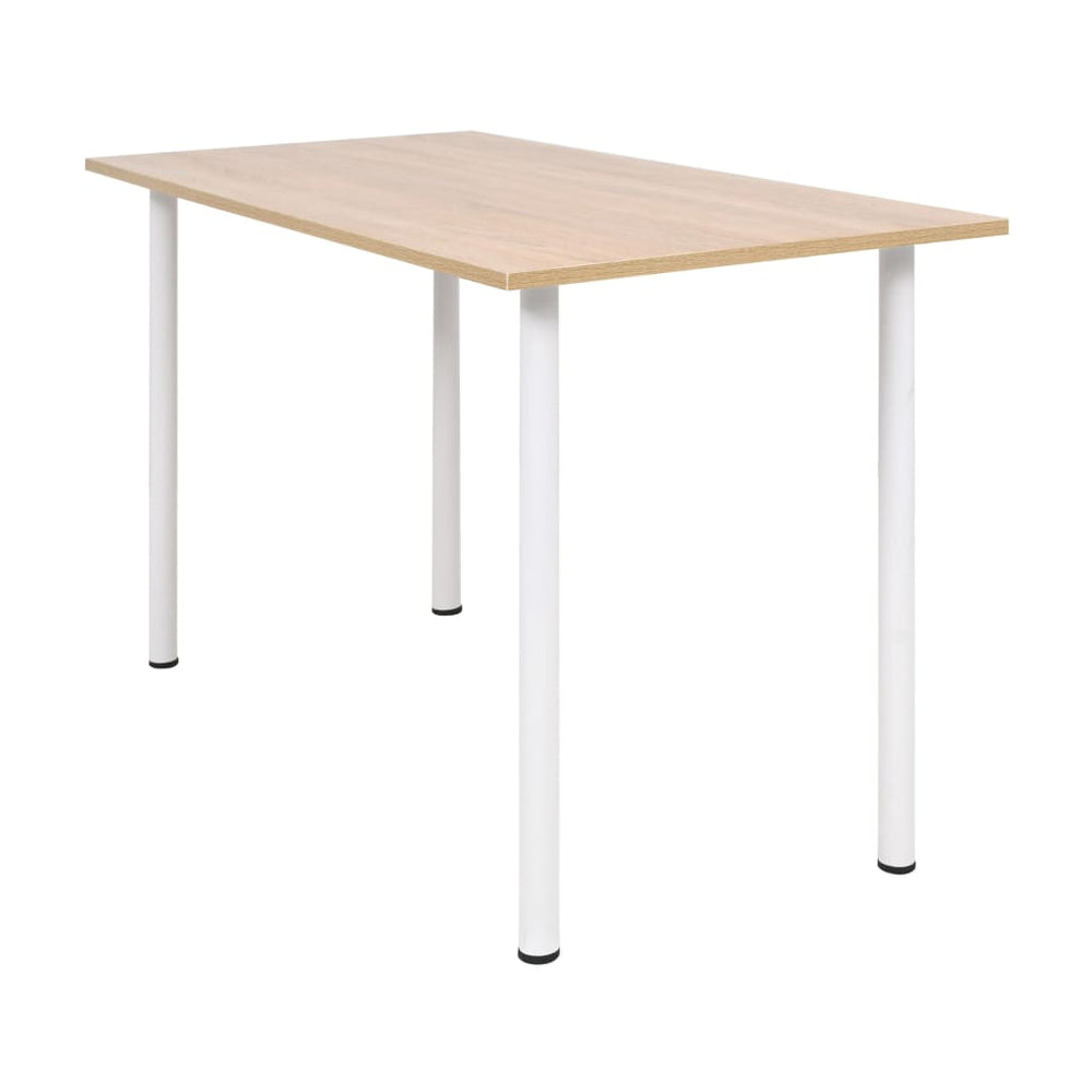 vidaXL Table de salle à manger 120x60x73 cm Chêne marron et Blanc