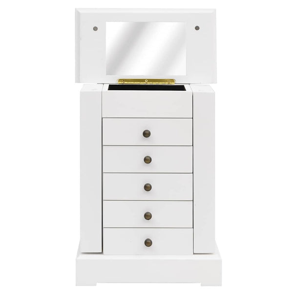 Schmuckkasten mit Spiegel MDF 25 x 13,5 x 34 cm