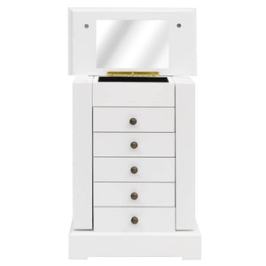 Schmuckkasten mit Spiegel MDF 25 x 13,5 x 34 cm