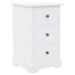 Nachtschrank MDF und Kiefernholz 35x32x59 cm