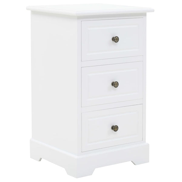 Nachtschrank MDF und Kiefernholz 35x32x59 cm