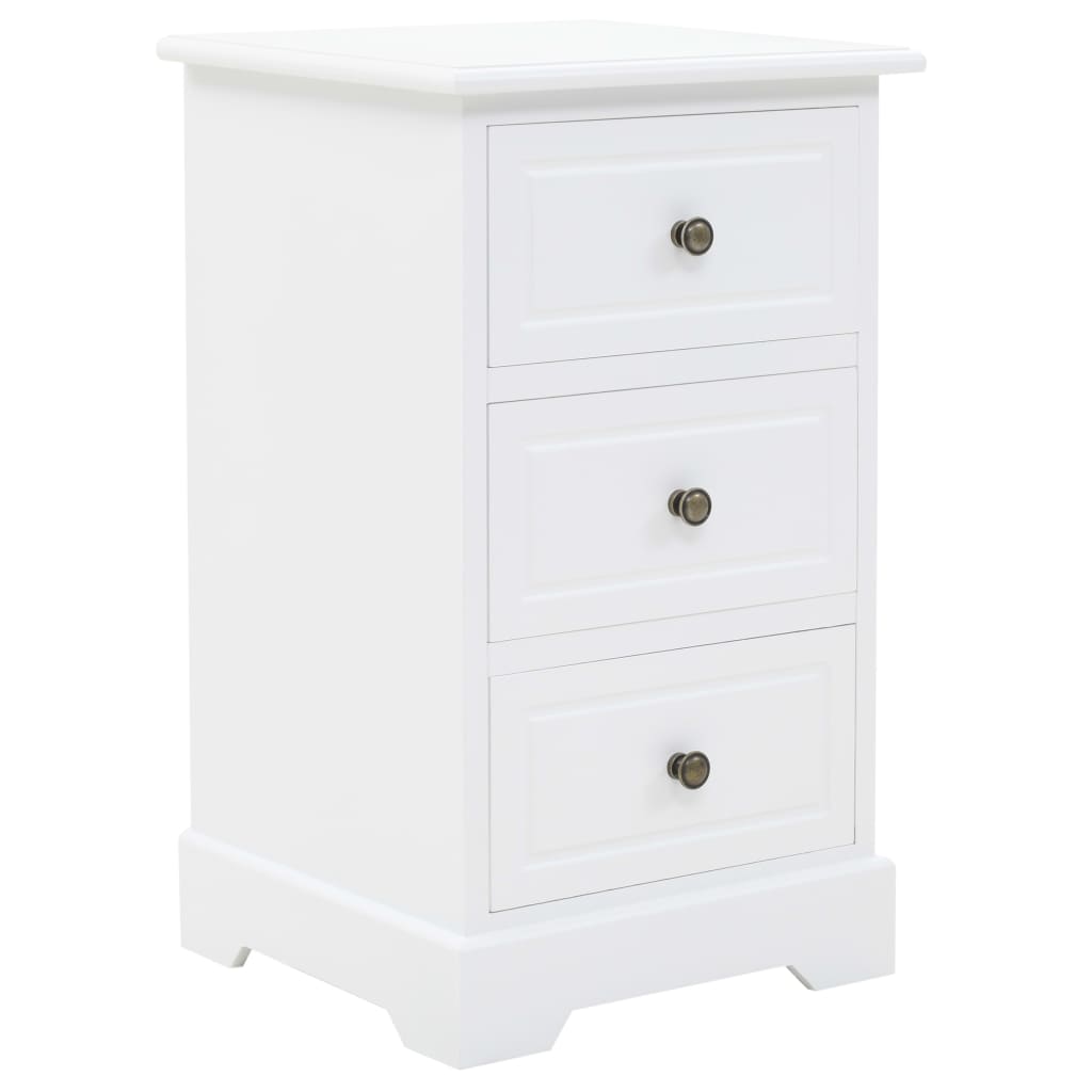 Nachtschrank MDF und Kiefernholz 35x32x59 cm