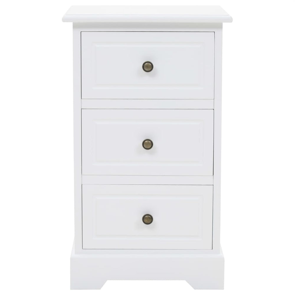 Nachtschrank MDF und Kiefernholz 35x32x59 cm