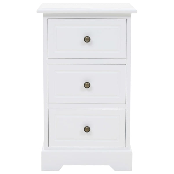 Nachtschrank MDF und Kiefernholz 35x32x59 cm