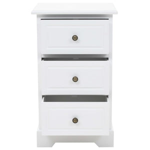 Nachtschrank MDF und Kiefernholz 35x32x59 cm