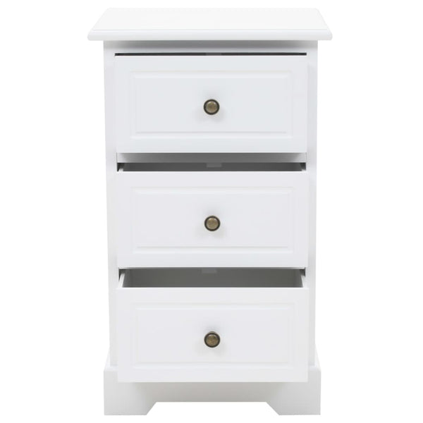 Nachtschrank MDF und Kiefernholz 35x32x59 cm