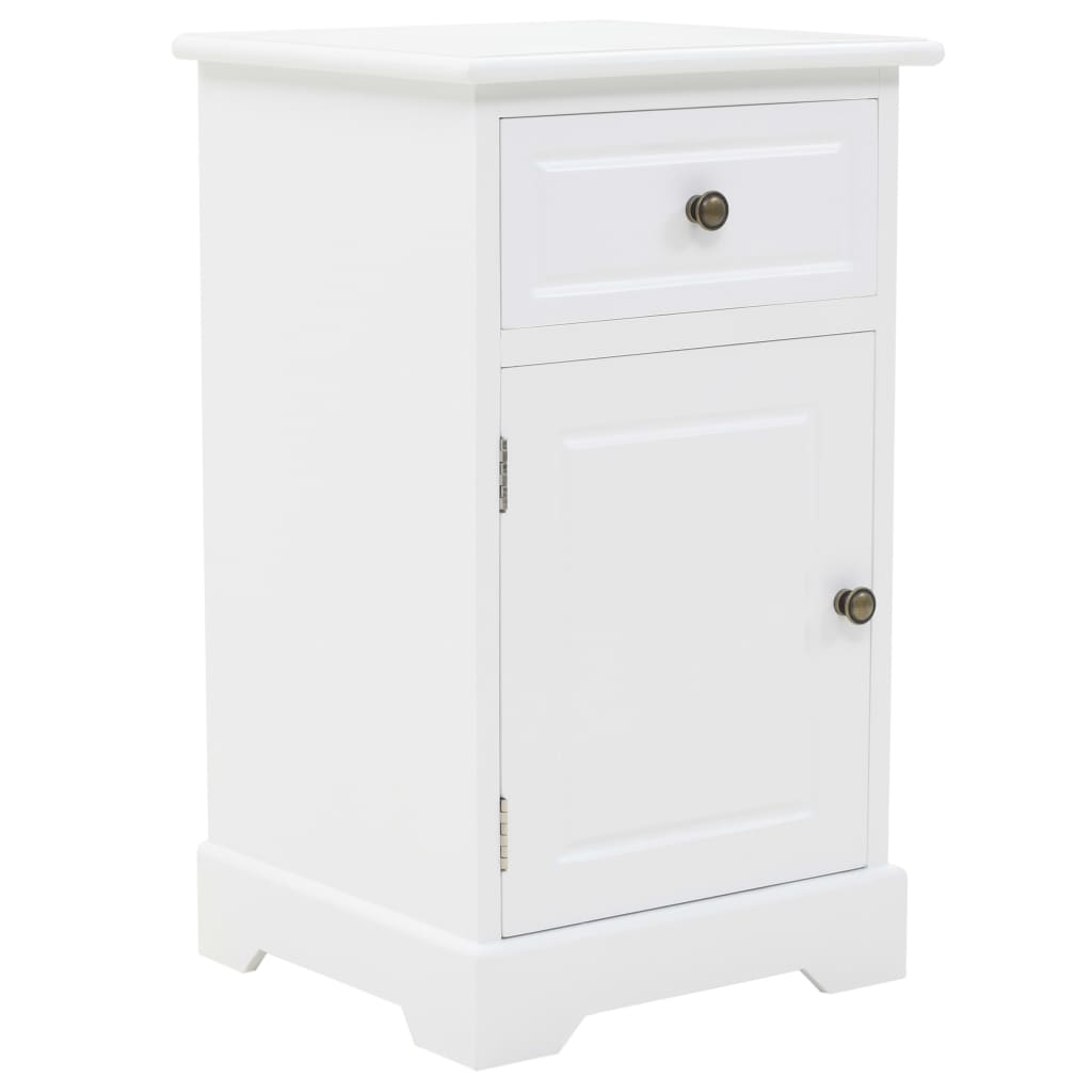 Nachtschrank MDF und Kiefernholz 35x32x59 cm