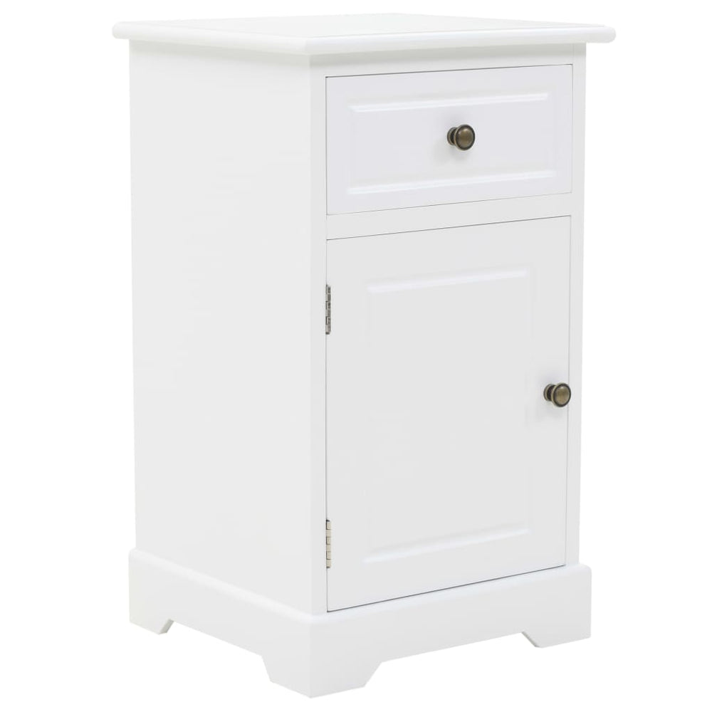 Nachtschrank MDF und Kiefernholz 35x32x59 cm