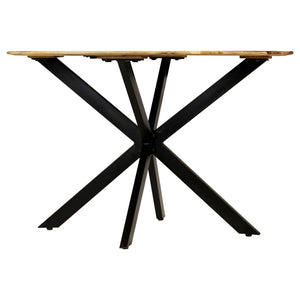 Esstisch Raues Massives Mangoholz und Stahl 120x77 cm