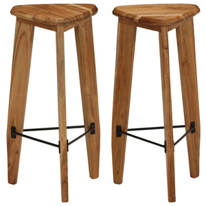 vidaXL Tabourets de bar 2 pcs Bois d'acacia massif