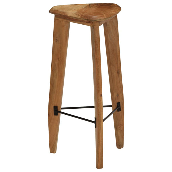 vidaXL Tabourets de bar 2 pcs Bois d'acacia massif