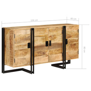 vidaXL Buffet Bois de Manguier Massif 150x40x80 cm