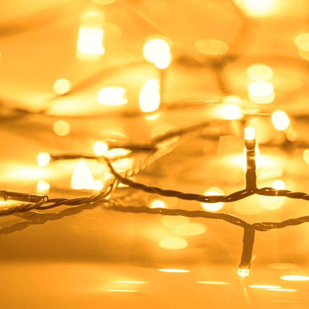 Lichterkette mit 1000 LEDs 100 m 8 Lichteffekte IP44 Warmweiß